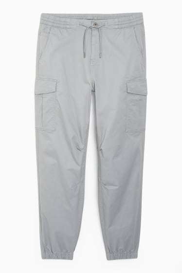 Hommes - Pantalon cargo - regular fit - LYCRA® - jean gris clair