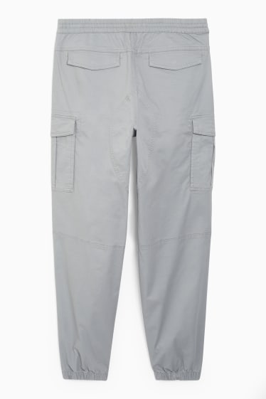 Hombre - Pantalón cargo - regular fit - LYCRA® - vaqueros - gris claro