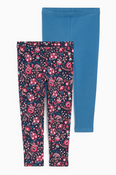 Kinderen: meisjes - Set van 2 - thermolegging - donkerblauw