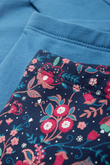 Kinderen: meisjes - Set van 2 - thermolegging - donkerblauw