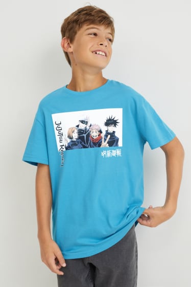 Dzieci - Jujutsu Kaisen - koszulka z krótkim rękawem - turkusowy