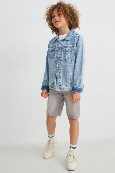 Kinderen - Set van 2 - korte spijkerbroek - jog denim - jeansblauw