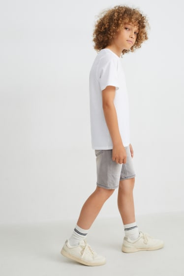 Kinderen - Set van 2 - korte spijkerbroek - jog denim - jeansblauw
