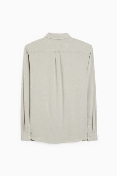 Hommes - Chemise - regular fit - col kent - vert chiné