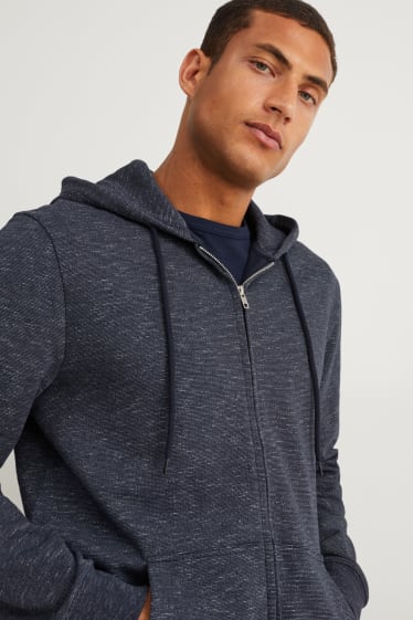 Herren - Sweatjacke mit Kapuze - dunkelblau