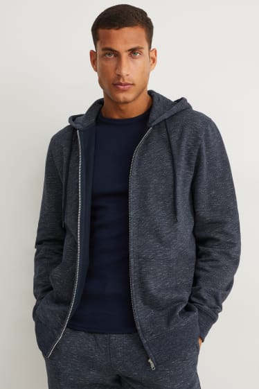 Herren - Sweatjacke mit Kapuze - dunkelblau