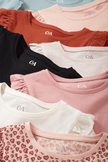 Kinder Mädchen - Multipack 8er - Langarmshirt - rosa