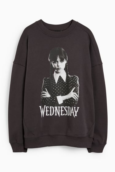 Tieners & jongvolwassenen - CLOCKHOUSE - oversized sweatshirt - Wednesday - zwart