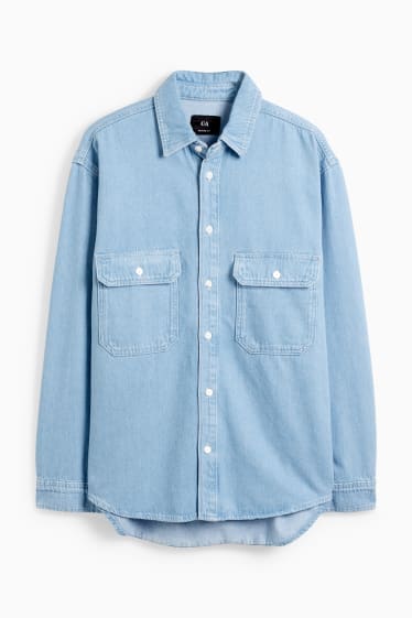 Men - Denim shirt jacket - denim-light blue