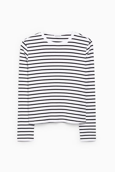 Teens & young adults - CLOCKHOUSE - long sleeve top - striped - white