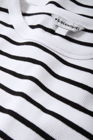 Jóvenes - CLOCKHOUSE - camiseta de manga larga - de rayas - blanco