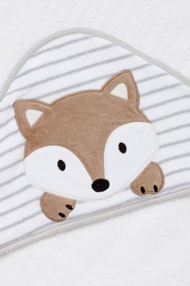 Bébés garçons - Serviette à capuche pour bébé - blanc crème