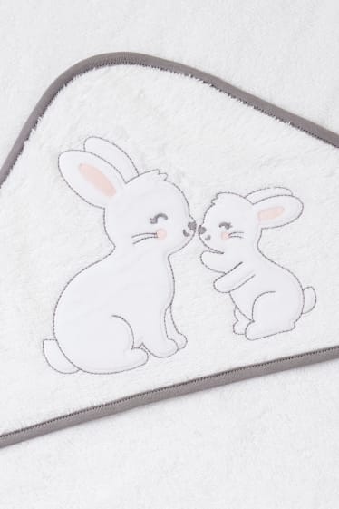 Bébés filles - Serviette à capuche pour bébé - blanc crème