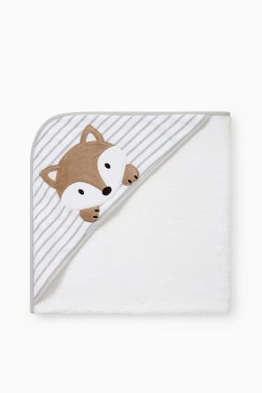 Bébés garçons - Serviette à capuche pour bébé - blanc crème