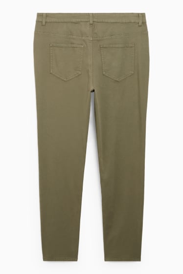 Dámské - Kalhoty - high waist - slim fit - LYCRA® - zelená