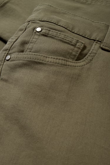 Women - Trousers - high waist - slim fit - LYCRA® - green