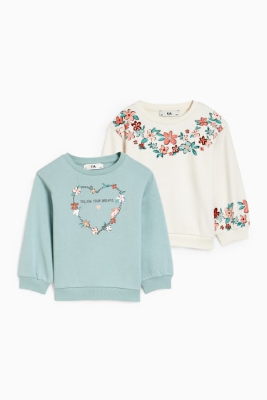 Kinder Mädchen - Multipack 2er - Sweatshirt - mintgrün