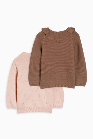 Neonati - Confezione da 2 - maglione per neonate - rosa