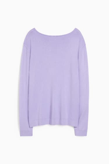 Donna - Maglione basic - viola chiaro