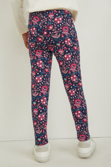 Kinderen: meisjes - Set van 2 - thermolegging - donkerblauw