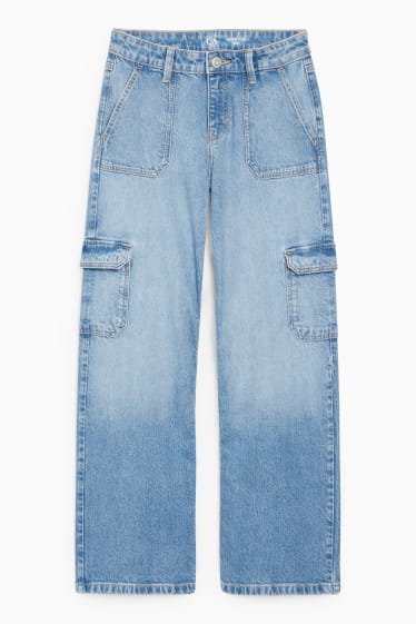 Kinderen - Wide leg jeans - LYCRA® - jeanslichtblauw