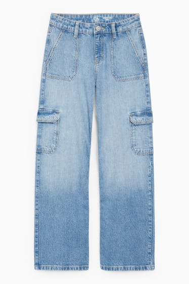 Enfants filles - Wide leg jean - LYCRA® - jean bleu clair