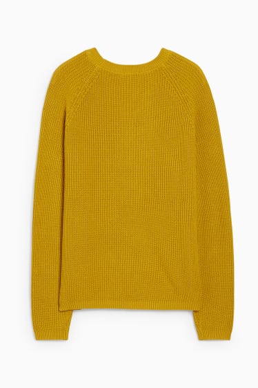 Femmes - Pullover basique - jaune moutarde