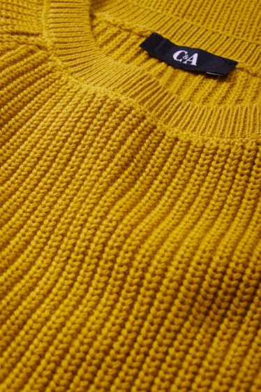 Femmes - Pullover basique - jaune moutarde