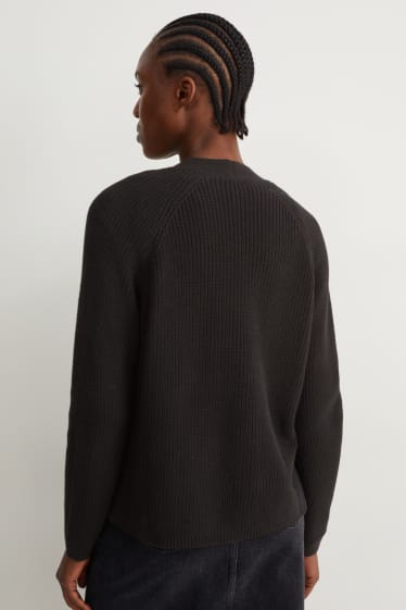 Damen - Basic-Strickjacke - schwarz