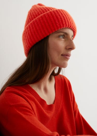 Donna - Berretto di cashmere - arancio scuro