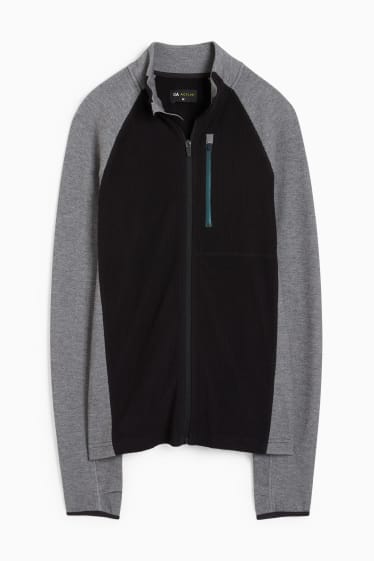 Men - Zip-through sweatshirt - black