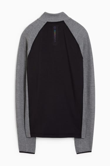 Men - Zip-through sweatshirt - black