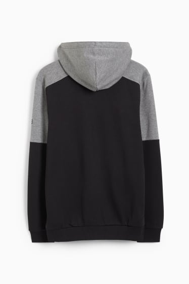 Hombre - Sudadera con cremallera y capucha - negro