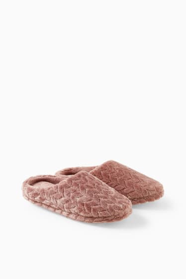 Donna - Pantofole di ecopelliccia - rosa scuro