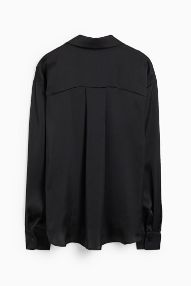 Femmes - CLOCKHOUSE - chemisier en satin - noir