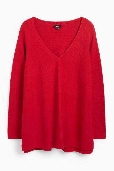 Donna - Maglione - rosso scuro