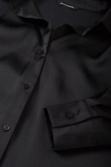 Femmes - CLOCKHOUSE - chemisier en satin - noir
