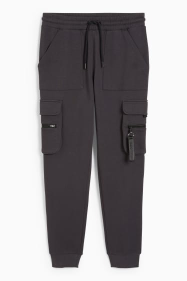 Uomo - Pantaloni sportivi cargo - grigio scuro