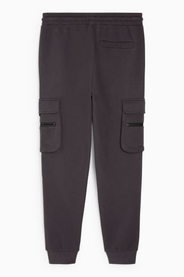 Uomo - Pantaloni sportivi cargo - grigio scuro