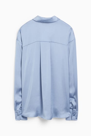 Teens & young adults - CLOCKHOUSE - satin blouse - blue