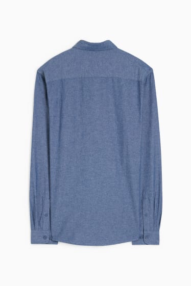 Uomo - Camicia - regular fit - button down - blu