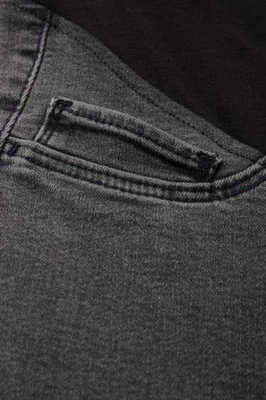 Dámské - Těhotenské džíny - jegging jeans - džíny - tmavošedé