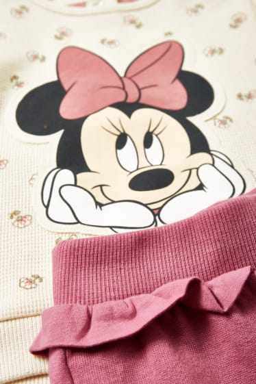 Bebeluși - fete - Minnie Mouse - compleu bebeluși - roz