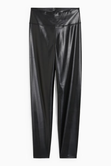 Dona - Leggings - pell sintètica - negre