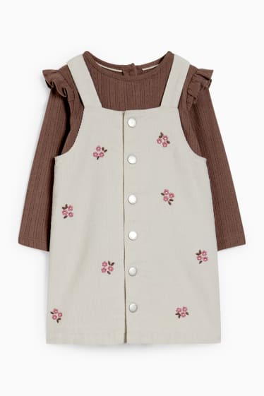 Neonate - Completo per neonate - 2 pezzi - beige chiaro