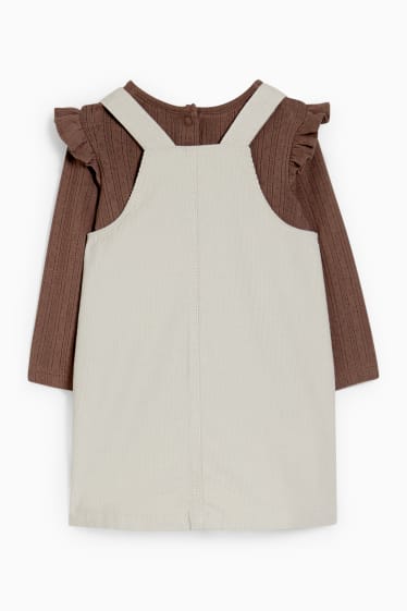 Neonate - Completo per neonate - 2 pezzi - beige chiaro