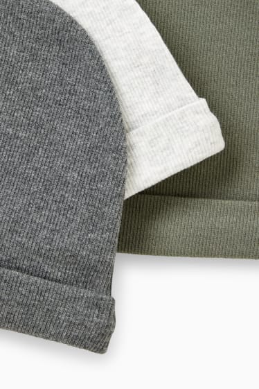 Bébés garçons - Lot de 3 - bonnets pour bébé - kaki