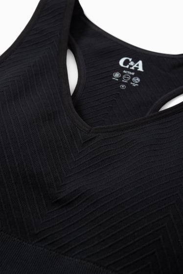 Damen - Funktions-BH - wattiert - seamless - schwarz