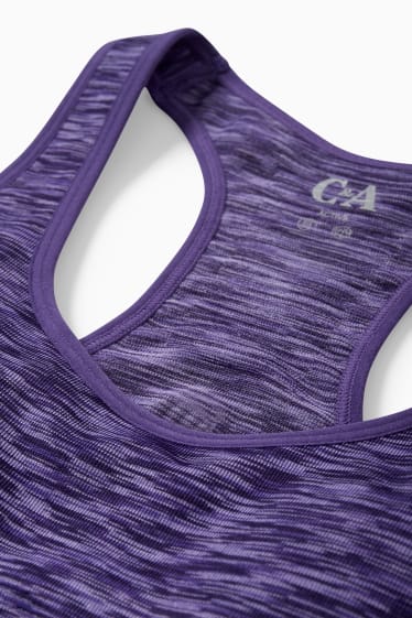 Women - Sports bra - padded - seamless - violet
