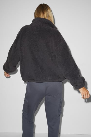 Donna - CLOCKHOUSE - giacca effetto peluche - grigio scuro
